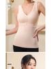 Dames Fluweel Fleece-Gevoerd Dikker Warm Vest met Borstkussentjes, Naadloze Basislaag voor Herfst/Winter