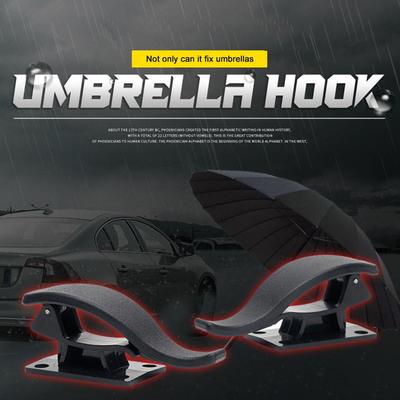 2PCS Car Seat Back Hook Multi-purpose Trunk Umbrella Holder Car Umbrella Fixing Bracket Car Seat Back Hook Car Interior Storage