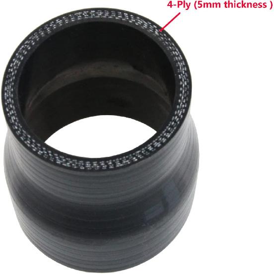 Ucreative Straight ID 2.0" To 2.5" (51Mm To 63Mm) Coupler Silicone Hose 4-Ply