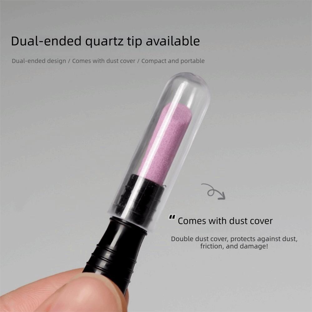 Dual-Ended Nail File Reusable Nail Pusher Pen Portable Quartz Scrub Stick  Nail Care Tool