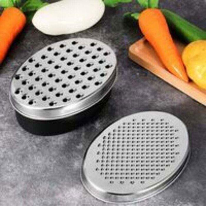 Râpe à fromage avec récipient, râpe à légumes en acier inoxydable avec boîtes hermétiques, râpe à citron pour fromage Cheddar, gin