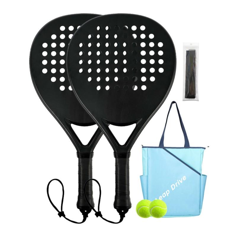 Lightweight ABS Carbon Fiber Padel Racket Adults - Shock Absorbing Large Sweet Outdoor Family Sport