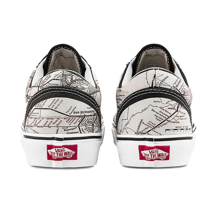 Vans MOCA X Old Skool Frances Stark Maps Unisex Sneakers White VN0A5KRF94H