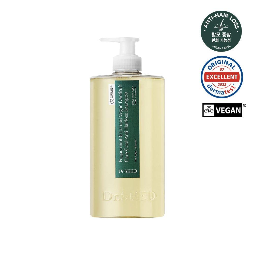 [DR.SEED] Peppermint & Lemon Vegan Dandruff Care Cool Anti-Hair Loss Shampoo Large Capacity 1L