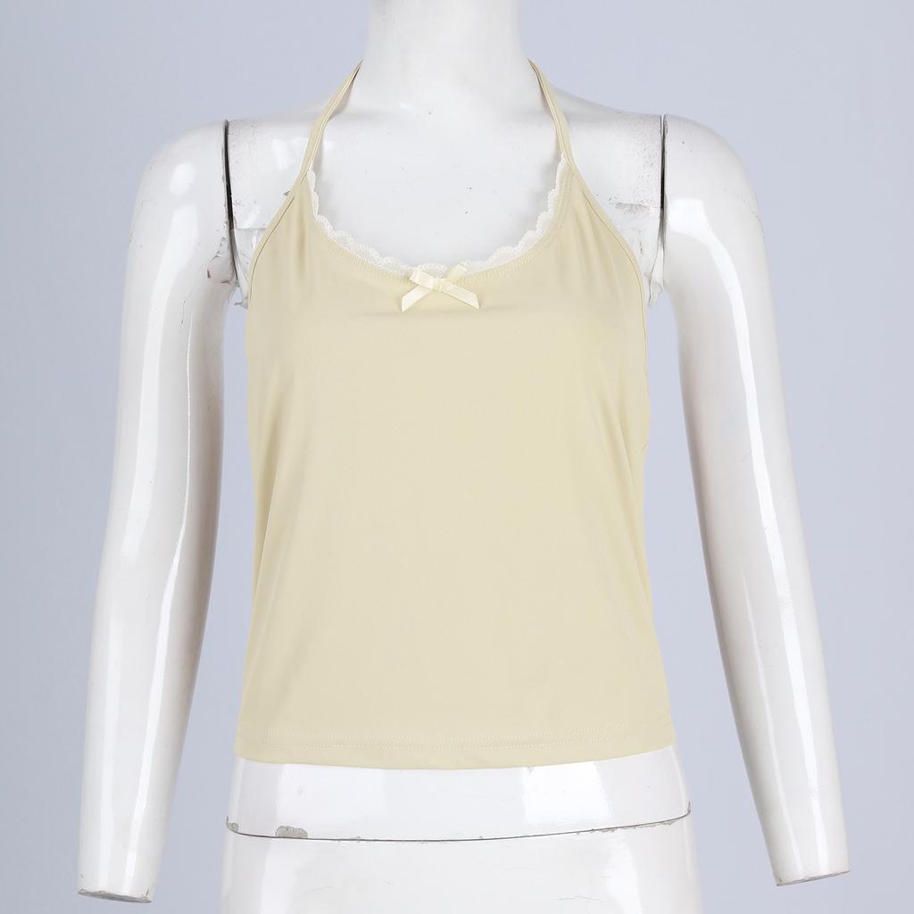 Women's Summer Small Vest Outer Wear Camisole Bottom Shirt Sexy Exposed Navel Color Slim Top