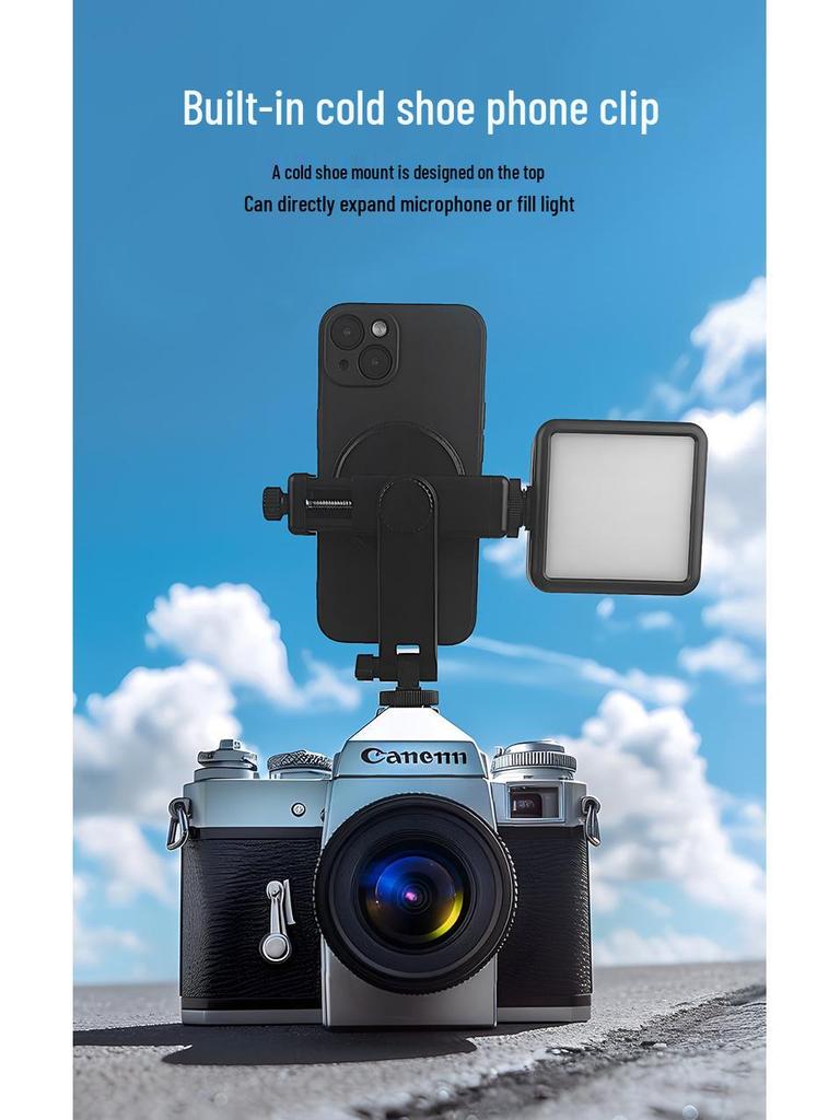 Mehrwinkel-Drehbare Kaltfuß-Handyhalterung für DSLR-Kamera und Live-Streaming
