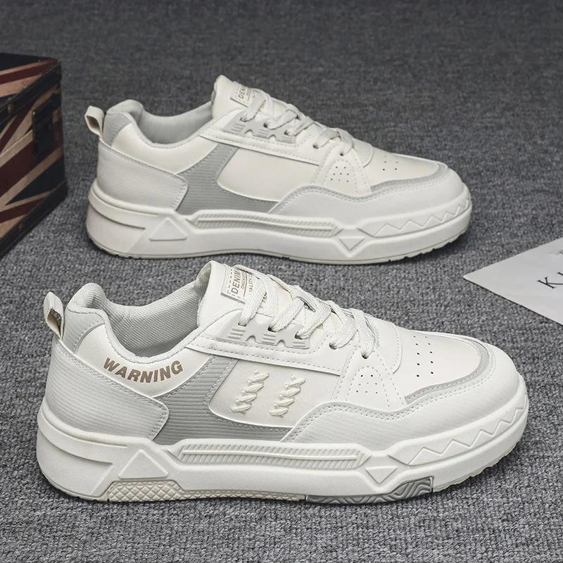 

Мужская повседневная обувь Кроссовки на толстой подошве Весенний сезон Универсальные белые кеды Спортивная модная обувь Повседневная и универсальная 44 бежевый