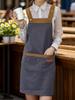 1pc Unisex Adjustable Apron with Pockets,Polyester 100% Non-Stretch, Regular Fit, Sleeveless, H-Shaped Hem, Woven for Cooking, Baking,Restaurant Staff