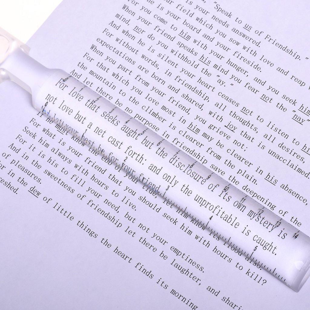 15CM Acrylic Transparent Ruler with Scale: Multifunctional Handheld Magnifier for Measurement and Teaching