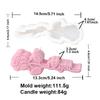 DIY Rose Heart Candle Molds 2D Love Slogan Aromath Soap Resin Mold Chocolate Cake Baking Tool Valentine's Day Decoration Gifts