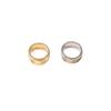 Elegante Ciondolo Bicolore con Strass - Anello Moda Unisex Oro e Argento