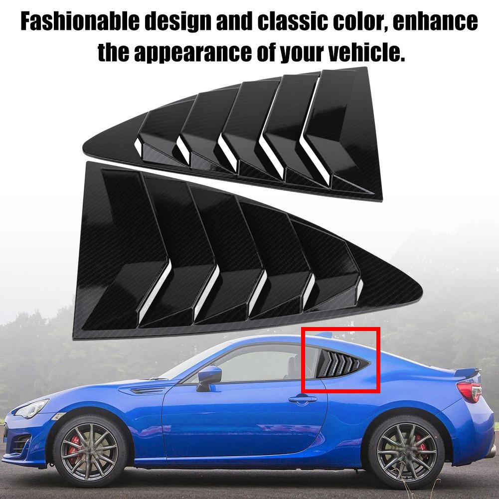 1 Paar Zijraam Louver Ventilatiekap Sierlijst voor 86CelsiusScion FR S 13-18 Zwart