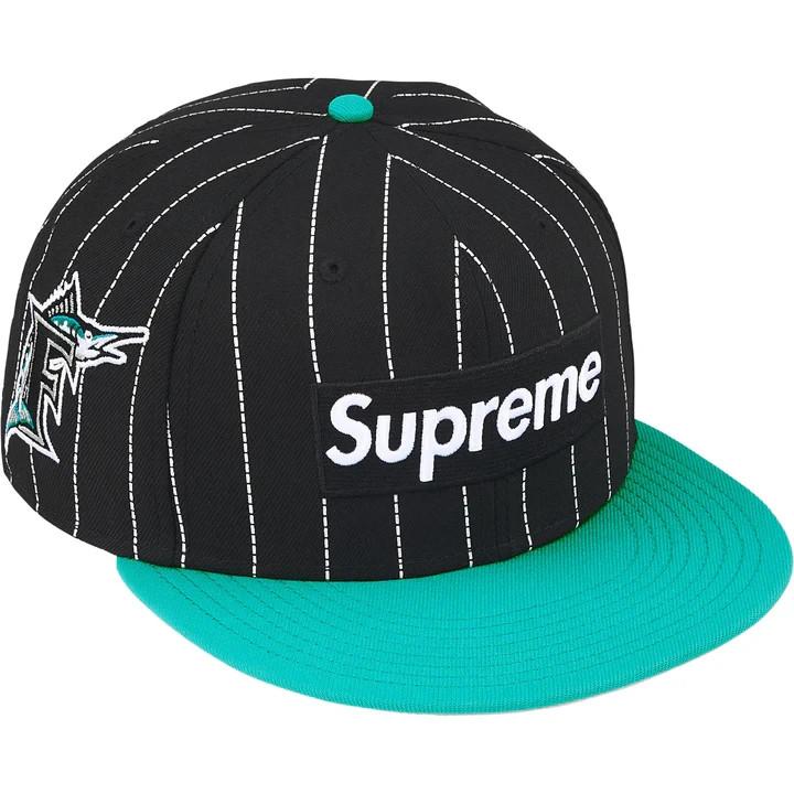 Supreme MLB New Era Teams Box Logo Florida Marlins Stripe 7 3/4