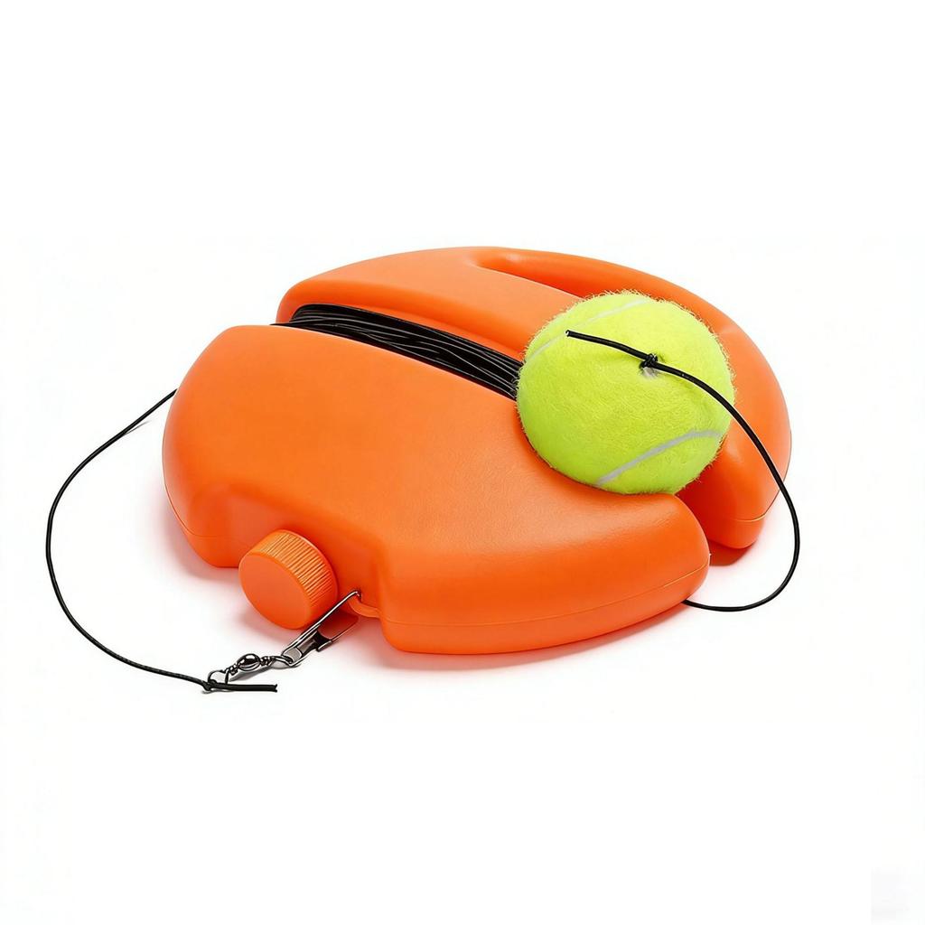 Tennis Trainer Rebound Ball for Beginner Indoor/Outdoor, Training Equipment with Elastic String Weighted Base, Portable Tennis Trainer for Kids Adults