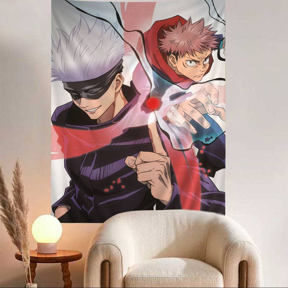 Jujutsu Kaisen Gojo Satoru Chart Tapestry Art Science Fiction Room Home Decor Cheap Hippie Wall Hanging