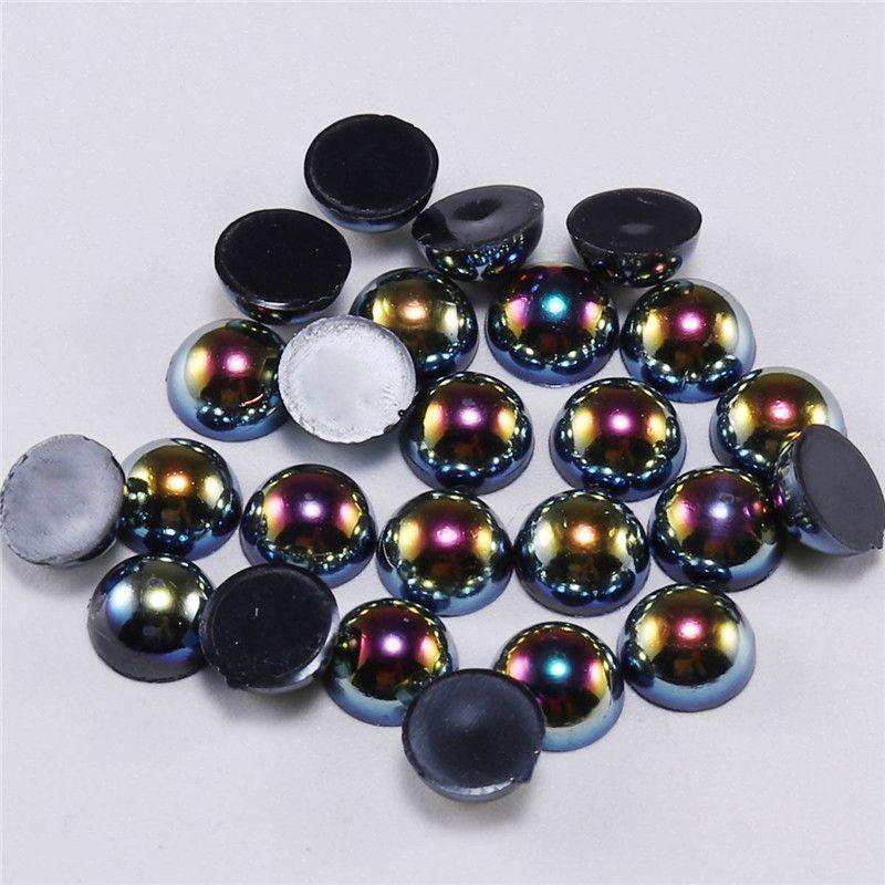 Beads Flat Scrapbook DIY Clothing Accessories Jewelry Imitation Pearl Back Cabo Nail Art Half Round