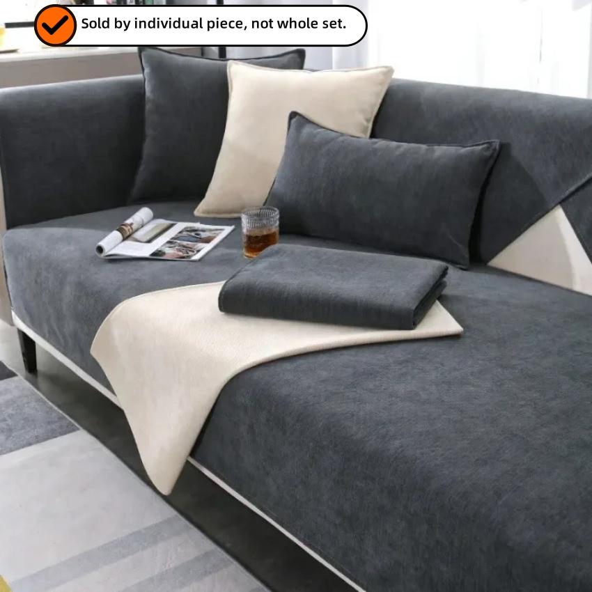 Simplized Solid Chenille Sofa Cover for Living Room Non-Slip Sofa Cushion Cover Four Seasons Universal Couch Protector Covers