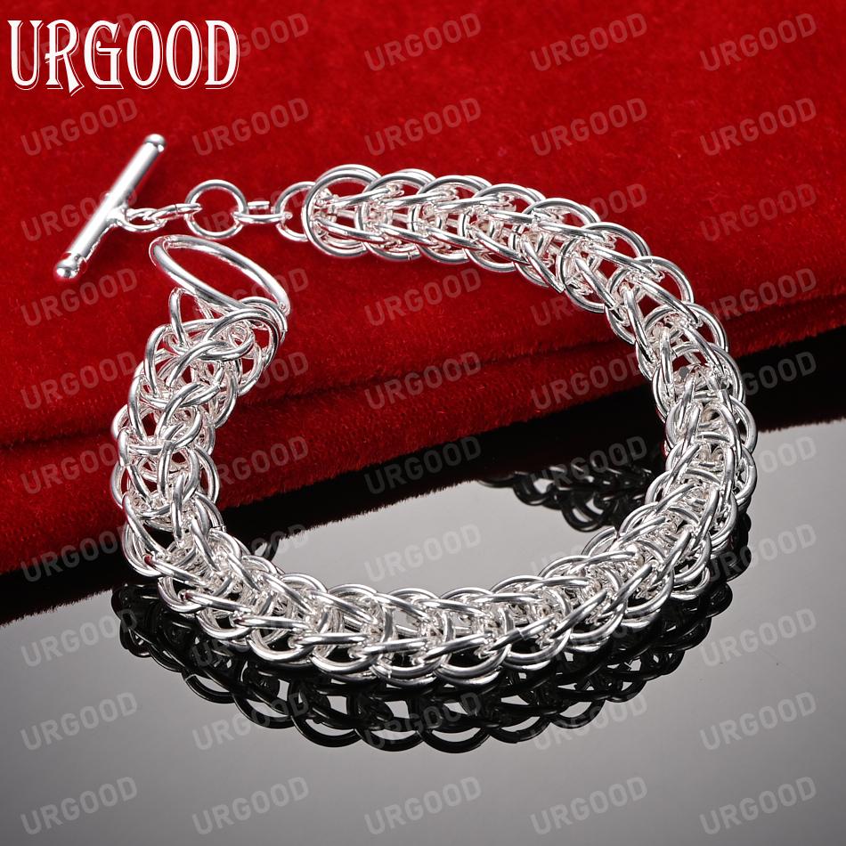 Bracelet multi-cercles en argent sterling 925, bijoux de mariage à la mode
