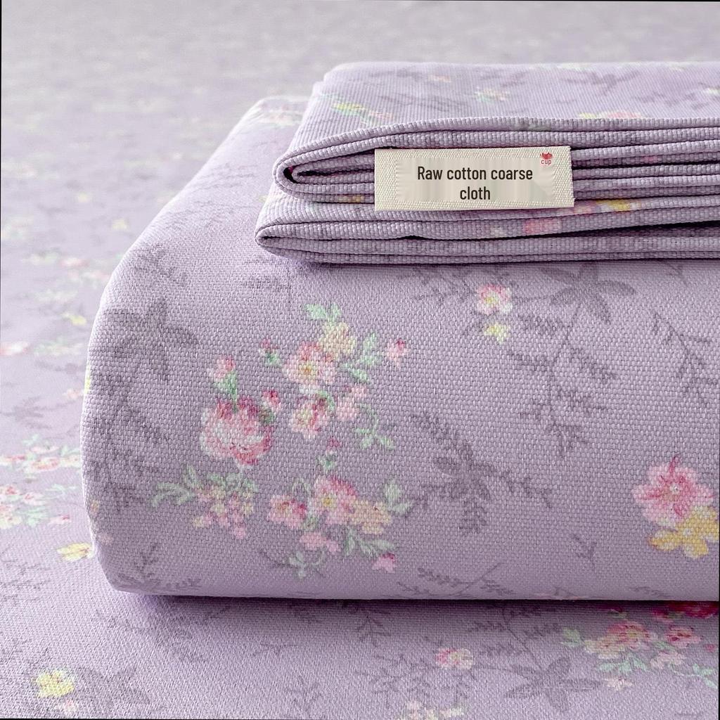 Coarse Cotton Bed Sheet: Student Dormitory Single/Double Linen 3-Piece Set