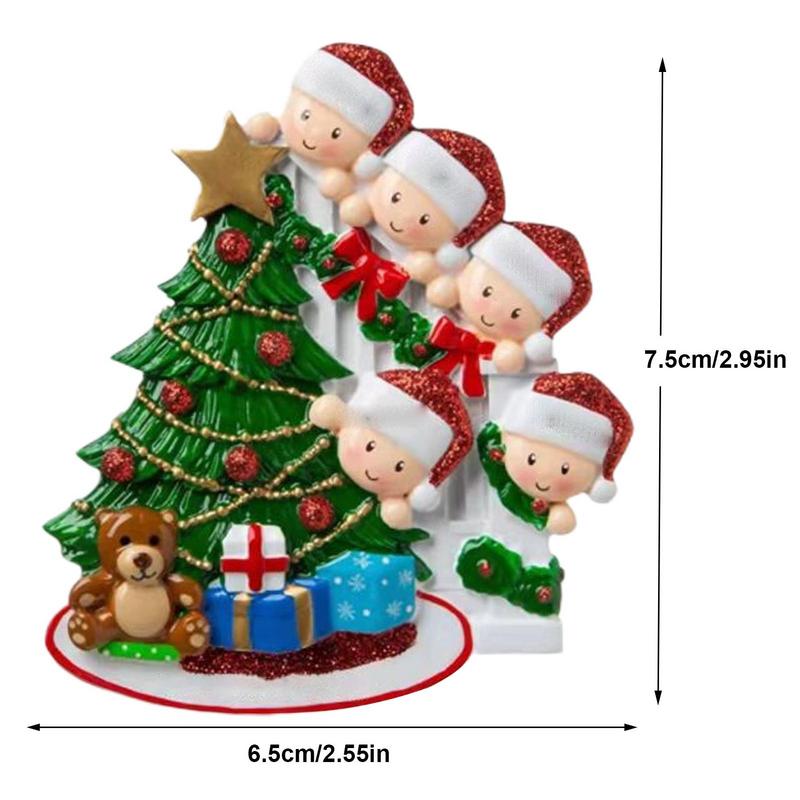 Family Christmas Ornament Christmas Tree Ornaments Family Decor DIY Name Pendants Christmas Tree Ornament Free