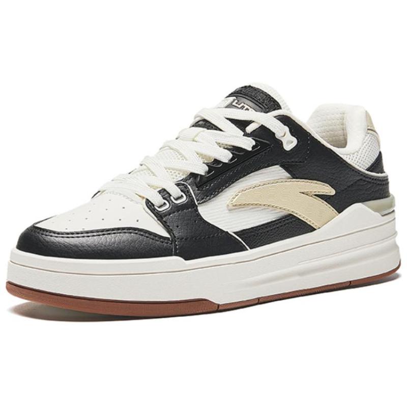 Anta Street Naughty LITE Durable Breathable Low-Top Skateboard Shoes Women's White Black Sneakers 122438052-3