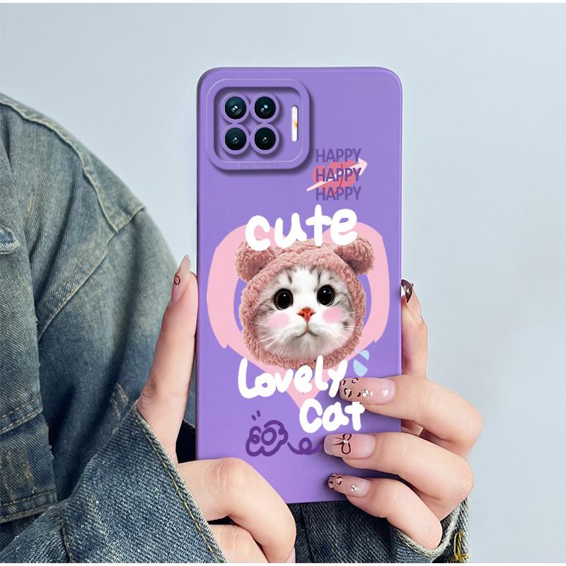 For OPPO Reno4 Lite Reno4 F Phone Case Reno 4 Lite 4F Cover Soft Silicone Cartoon Funda Lovely Panda Flower Printed Coque Casing