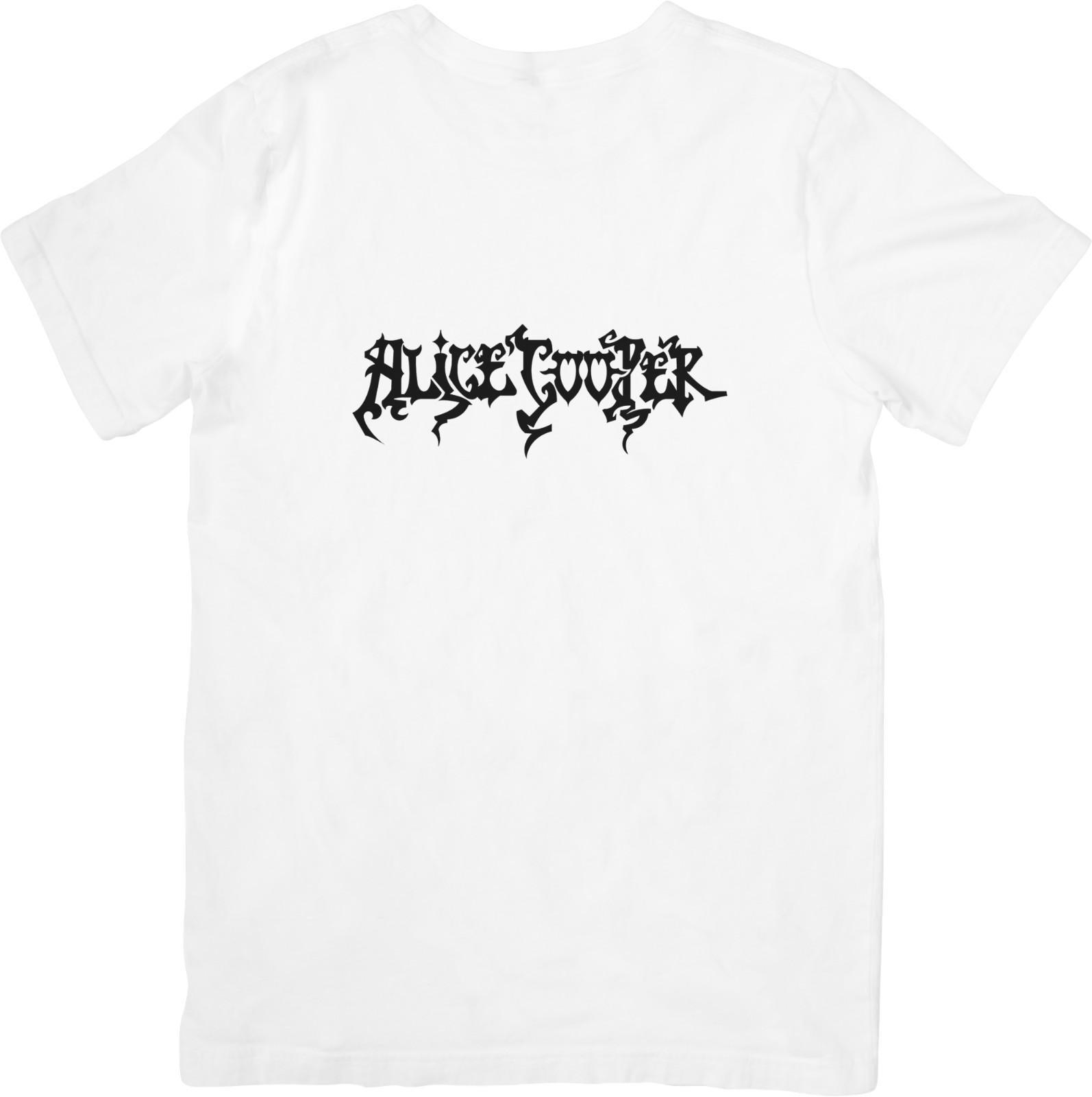 Alice Cooper Music Unisex Fit for Men  Women Quality Cotton T-Shirt White. XXL