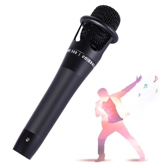 E300 Condenser Microphone Professional High Fidelity Portable Handheld Recording Microphone with Audio Cable for Live Streaming