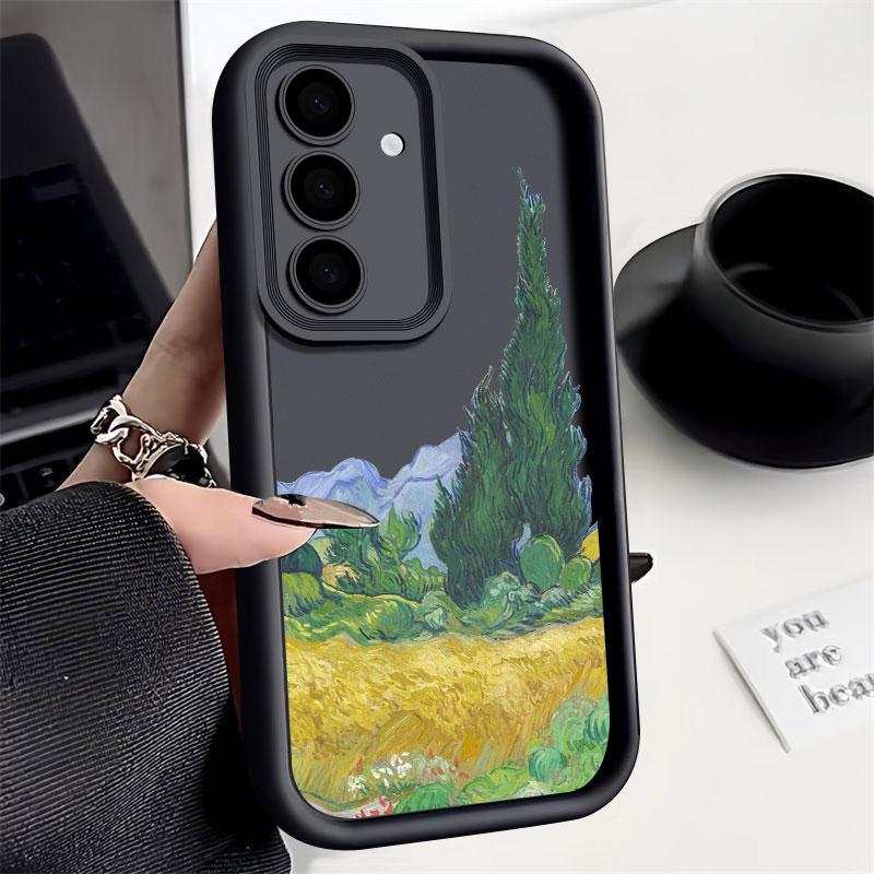 Phone Case For Samsung S26 S25 S24 S23 S21 S20 Ultra Van Gogh Wheatfield Cypresses Painting For Galaxy S25 S24 FE S26 Plus Cover