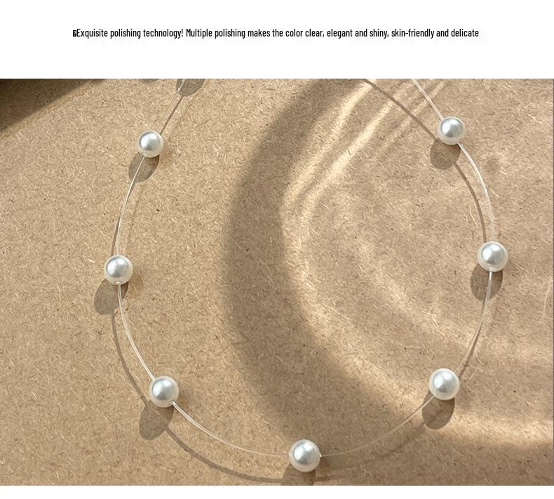 S925 Silver Mermaid Pearl Necklace - Luxurious French Starry Sky Layered Clavicle Chain