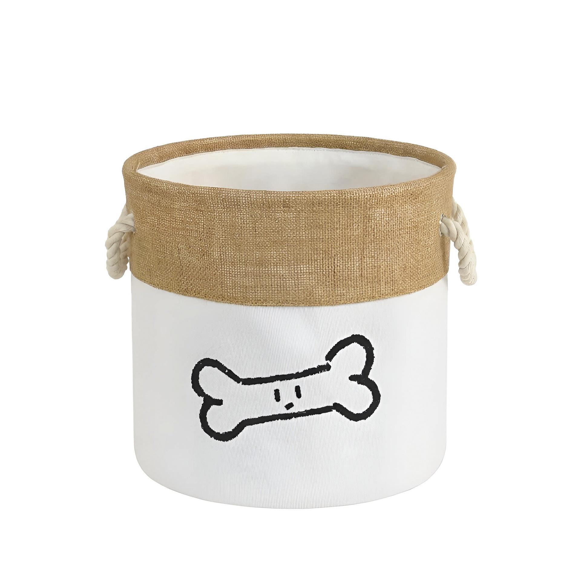 

Faux Linen Storage Basket Snack Toy Pet Supplies Container Household Rope Basket Multi Purpose Clothing Blanket Laundry Basket 31x31x29cm