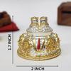 Lord Balaji Charan Paduka Gold Silver Plated Two Tone Matte Finish Vishnu Charan Paduka for Pooja Room/Car Venkateswara
