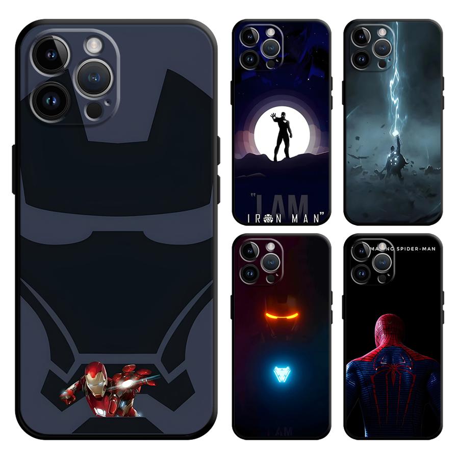 Phone Case for Apple iPhone 11 16 XR XS MAX 15 Pro 7 8 Air 13 14 17 Pro Max 12 Funda Phone Cover Marvel Iron Man Art