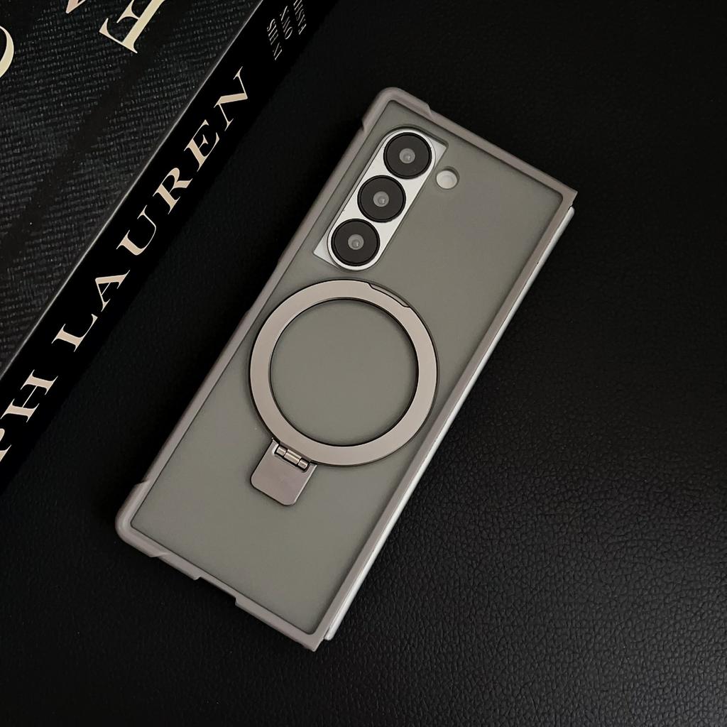 For Samsung Galaxy Z Fold6 5G Magnetic Case Kickstand Shockproof Matte PC + TPU Phone Cover