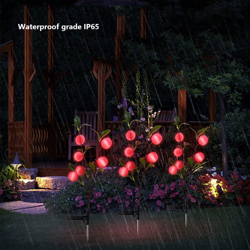 2pcs Led Solar Light Ip66 Waterproof Outdoor Landscape Lawn Lamp For Patio Yard Garden Decoration
