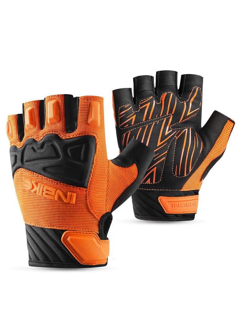 INBIKE Fingerless Cycling Gloves for Men MTB Breathable Non-slip Half Finger Mountain Bike Gloves Padded for Mens Womens