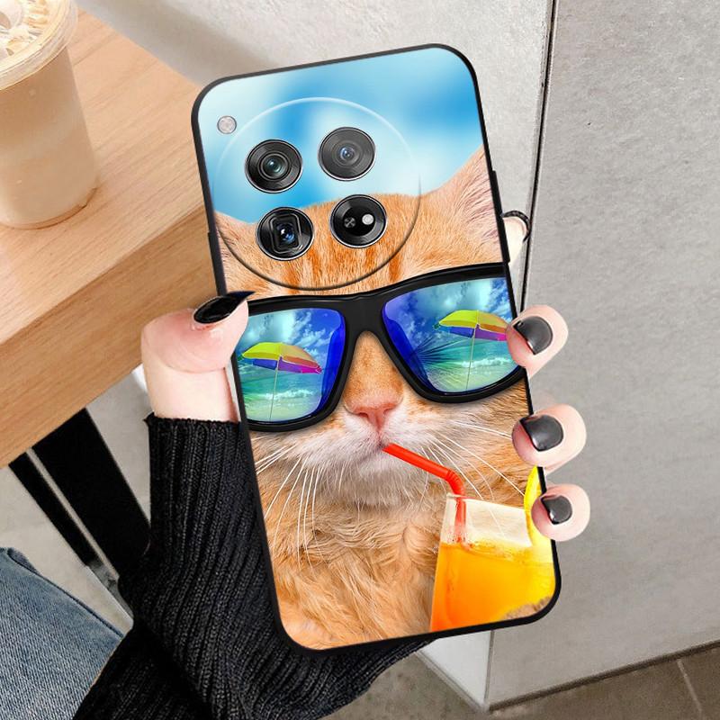 Etui Osłona Na OnePlus 12 Na OnePlus12 Fundas Nowe Czarne Miękki Silikon TPU Ochronne Etui Na Telefon Dla One Plus 12 Zderzak Coque