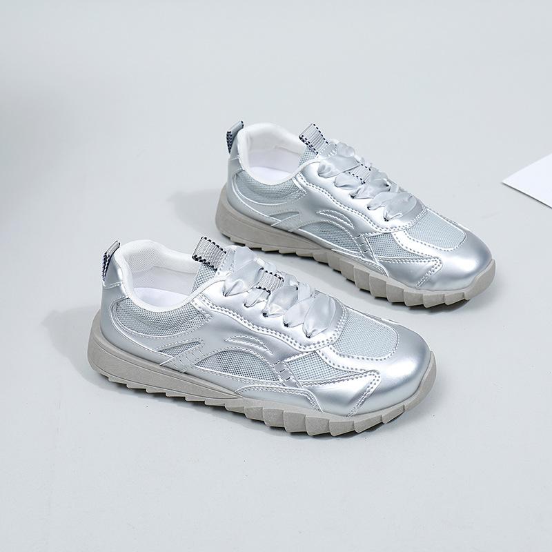 Women's Casual Walking Shoes Breathable Mesh Platform Sneakers Summer Lightweight Lace-Up Anti-Slip Running Athletic Shoes Tennis Sneaker for Women