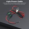 4 Pin 12AWG DC Power Cord Cable with 30A  DC Power Cable for Yaesu Radio FT-450D FT-891 FT-991 FTDX-1200