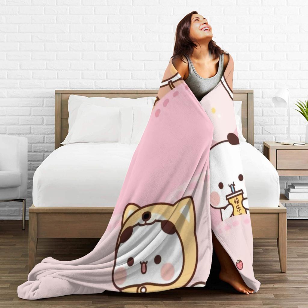 Cute Bubu & Dudu Blankets Super Warm Funny Plush Throw Blanket For Kids Adult Living Room Flannel Bedspread Bed Cover