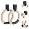 2x Gymnastics Rings Gift Wood Training Ring for Park Hotel Fitness Equipment 28MM