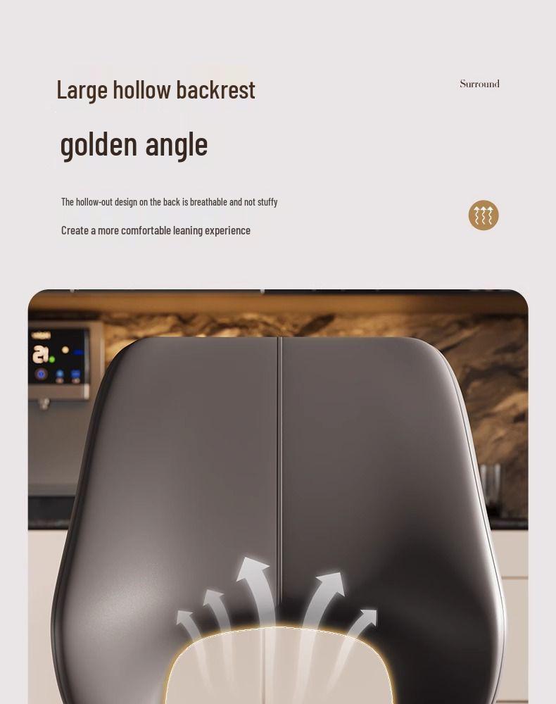 Nordic Luxury Modern Dining Chair - Hollow Back, Light Elegant Design for Home or Restaurant