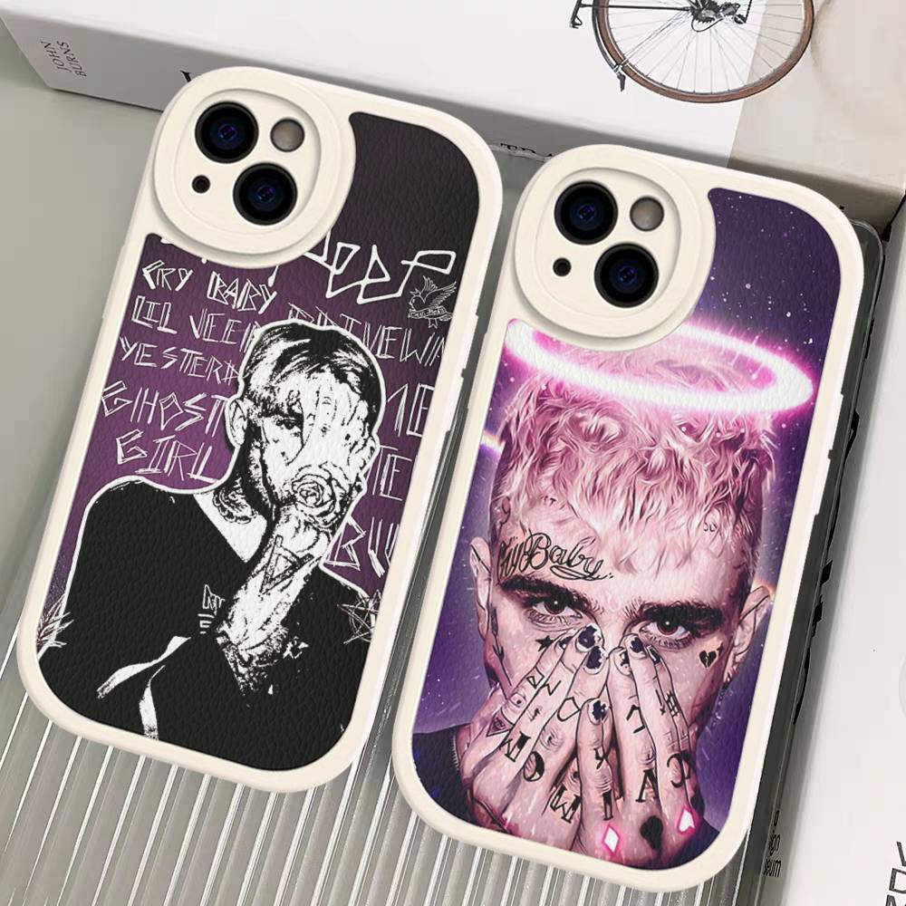 Singer Rapper L-Lil Peep Phone Case For IPhone 16 15 14 13 12 11 Pro Max Plus Leather Cover