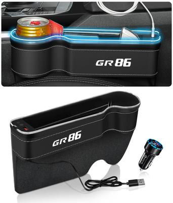 Capacidade Carro Iluminado Armazenamento Lateral Lado do Assento Porta-copos para Bebida Série GR86 ZN8 RC RZ SZ Console para Smartphone com USB Fenda para Objetos Pequenos Fenda LED Fácil