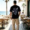 Men's Breathable T-Shirt - Funny 2D Creative Day of the Dead Print, Casual Daily Comfortable Top