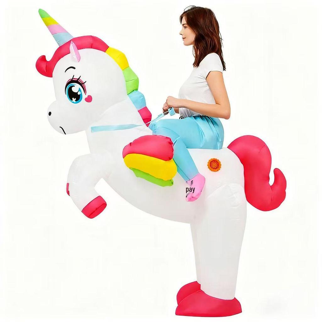 Colorful Inflatable Pegasus Unicorn Costume for Halloween & Christmas Cosplay