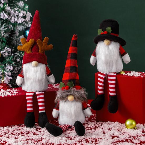 

Compact Faceless Doll Decoration Christmas Style Novel Hanging Fabric Pendant B