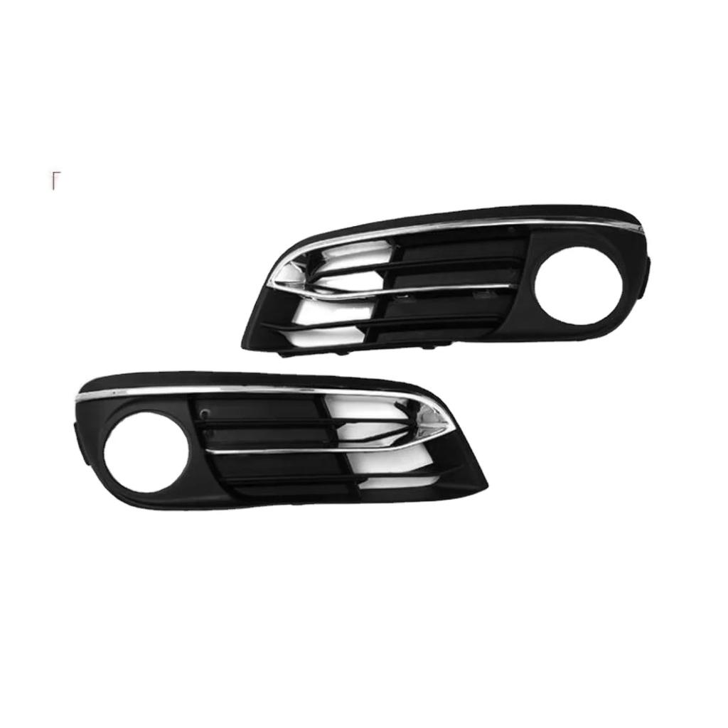 Pair Front Bumper Fog Light Chrome Grill Grille Trim Panel For BMW F10 F11 F18 525d 528i 535i 2014-2016 51117331737 51117417785