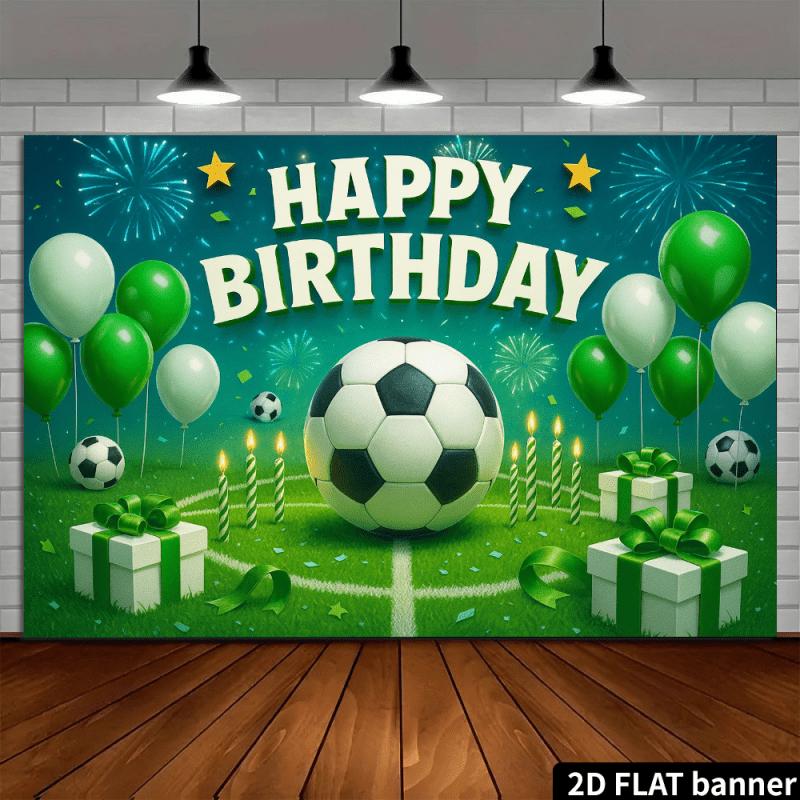 2D flat surface 1-piece hot-blooded football birthday background cloth party supplies suitable for indoor and outdoor use