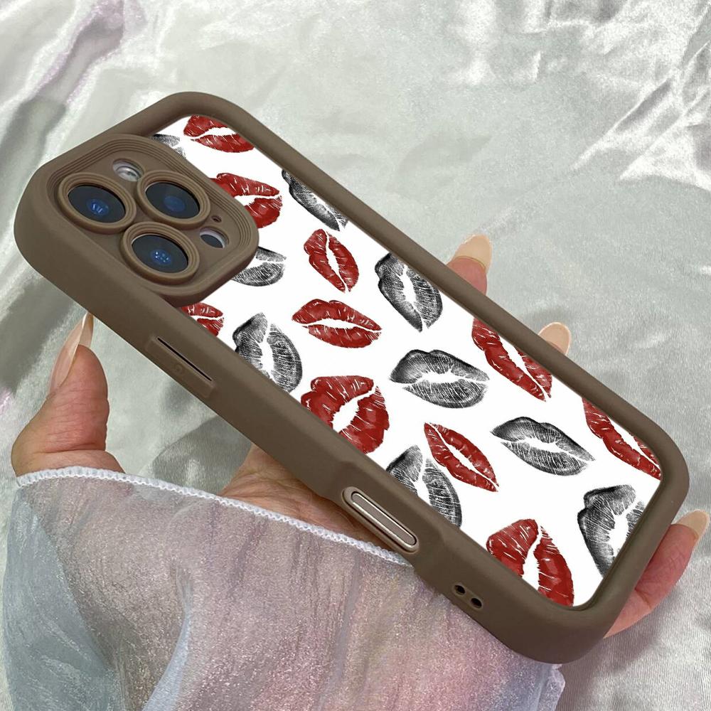 JT7 aesthetic kiss Realme 14 15 Huawei P40 Honor 70 90 Infinix Tecno itel Motorola Google All Model Angel eyes Soft TPU Phone Case